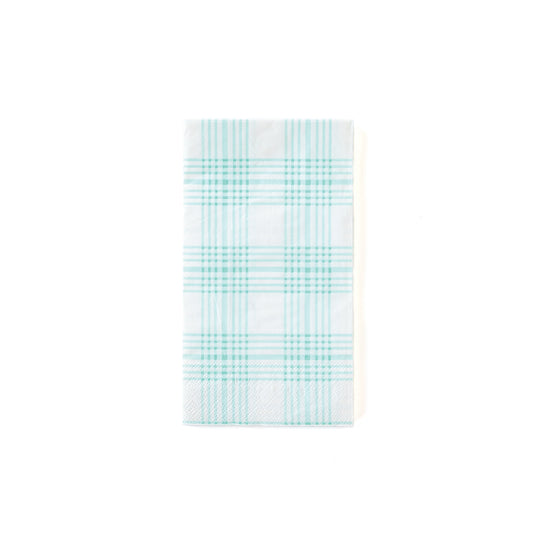 Blue Plaid Guest Towel Paper Napkin
