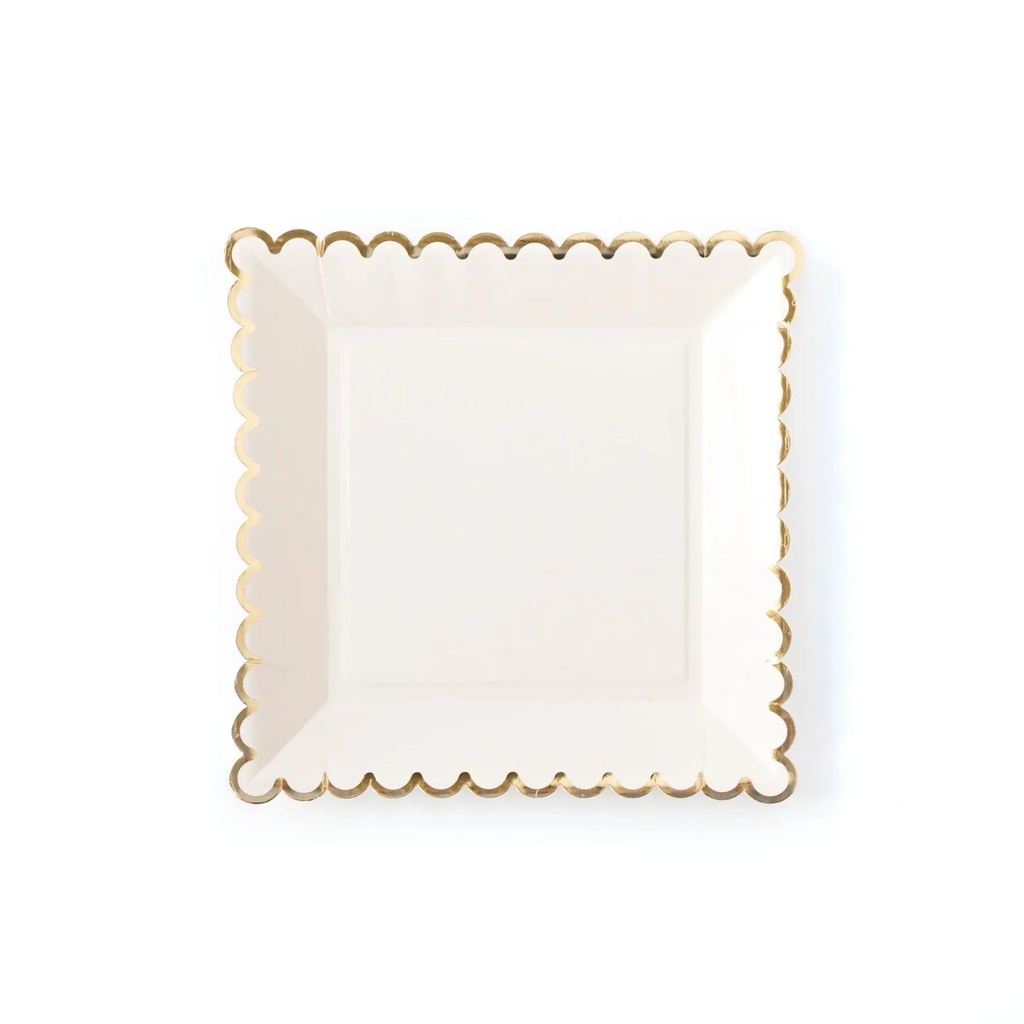 Basic Scalloped Plates 9"- Cream