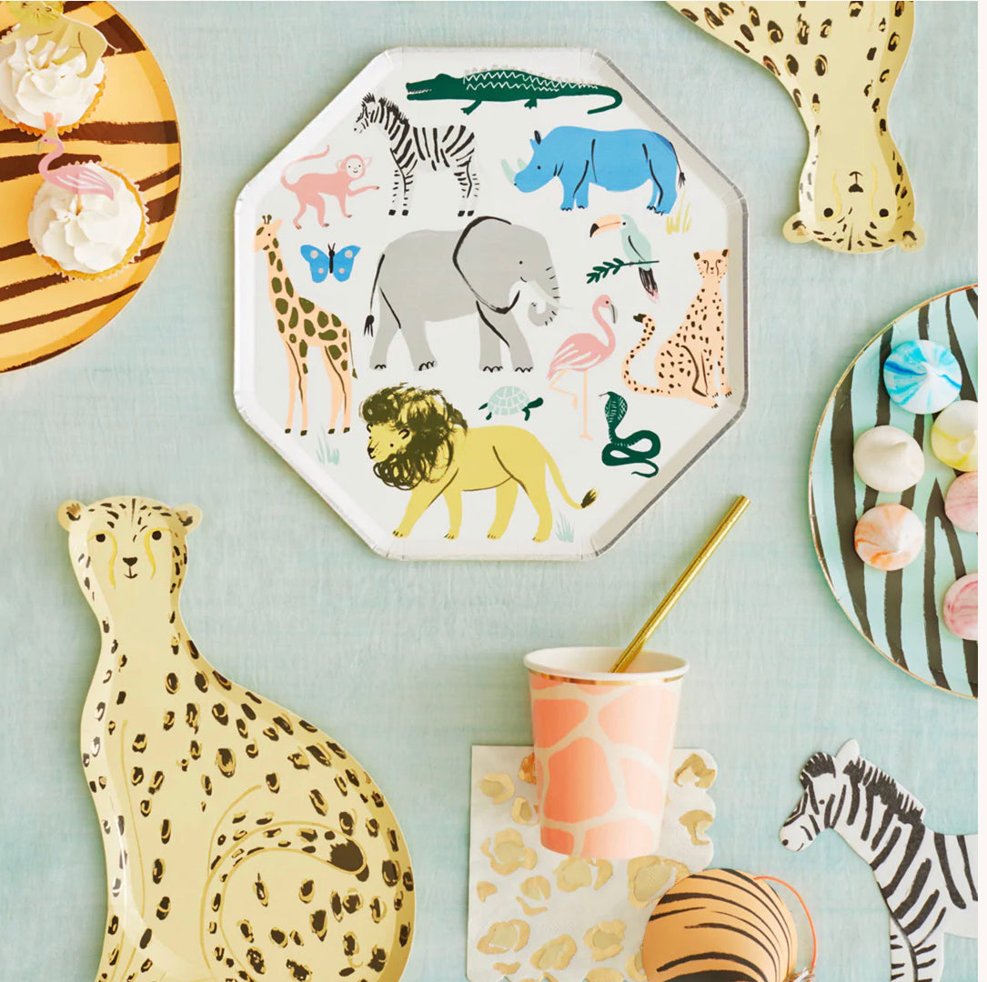 Safari animal dinner plates
