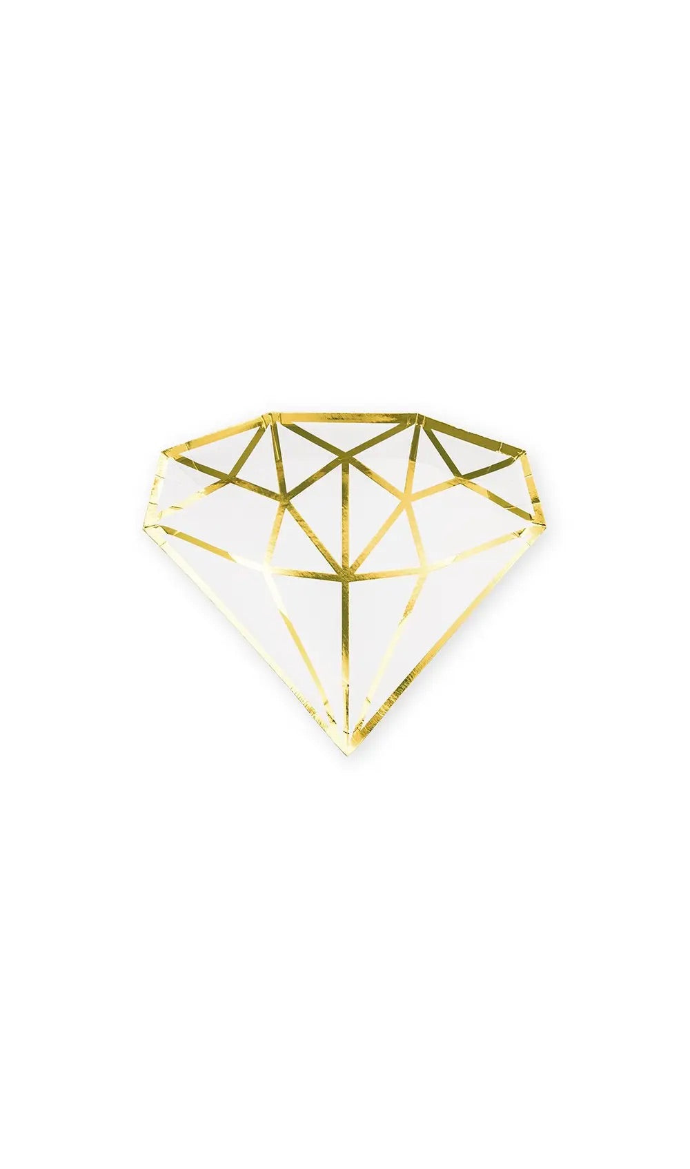 Small Gold Diamond Disposable Paper Party Plates