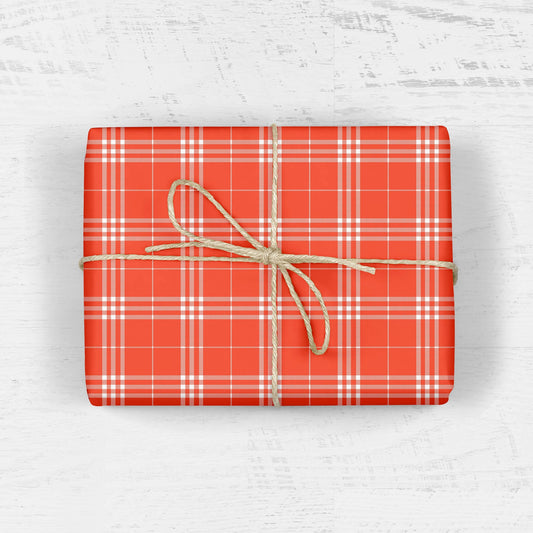 Red Christmas Plaid Gift Wrap