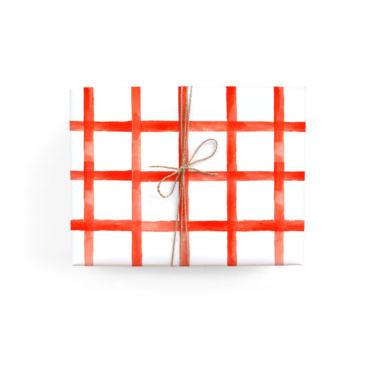 Red Checkered Gift Wrap Roll
