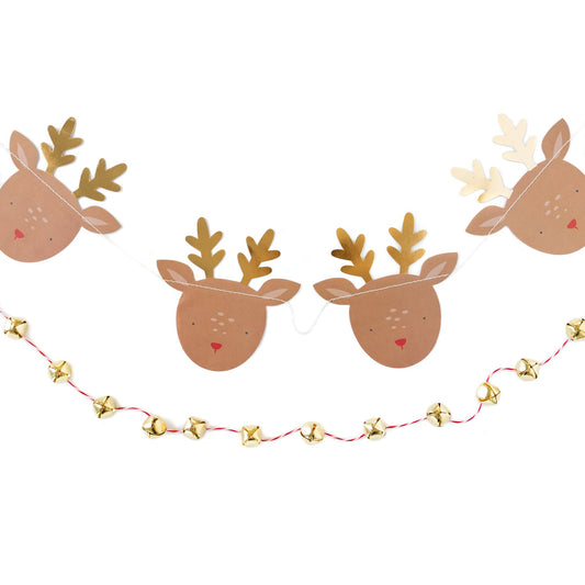 Dear Rudolph Reindeer/Bells Banner Set