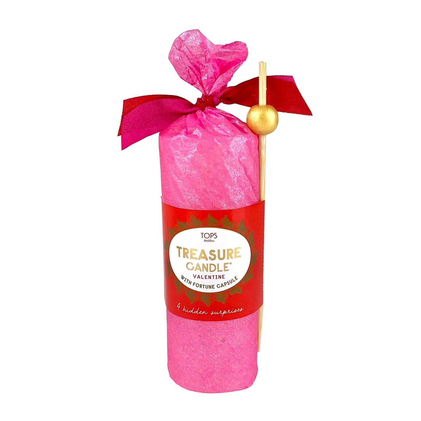 Beeswax Treasure Candle Valentine 4"