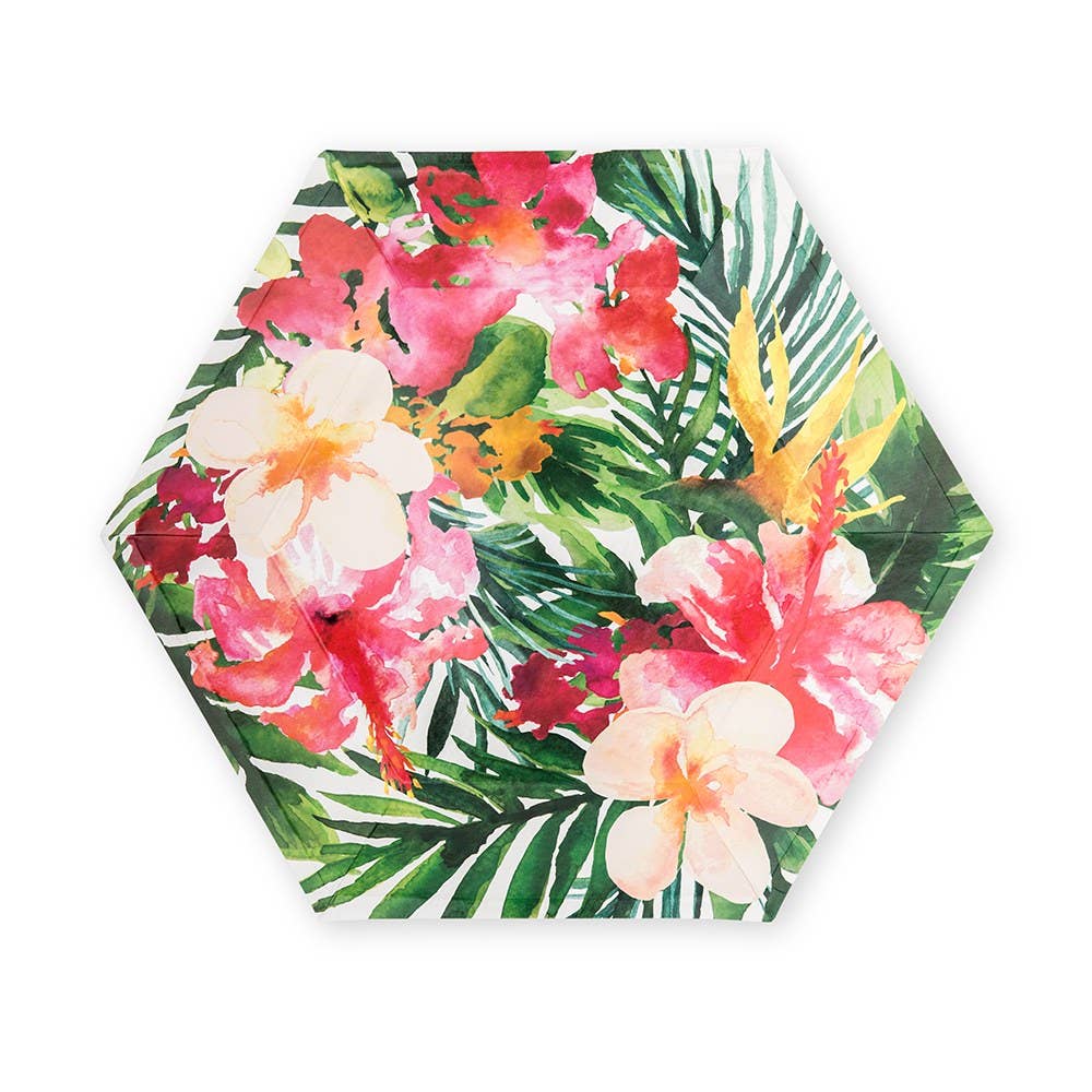 Tropical Floral Large Paper Plates
