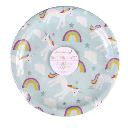 Unicorn Party Plate large 9"